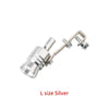Silver L size exhaust turbine whistle with mounting hardware