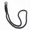 Black paracord lanyard keychain with a zinc alloy clip