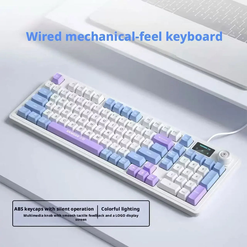 Compact 98-Key Wired Keyboard with RGB Lighting