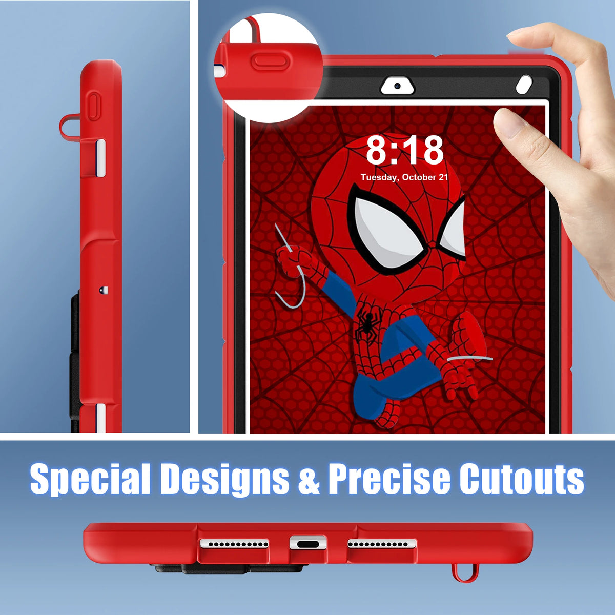 Rugged Shockproof iPad Case with Stand