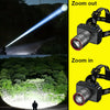 Motion-Sensor LED Headlamp with Zoom and USB-C Charging