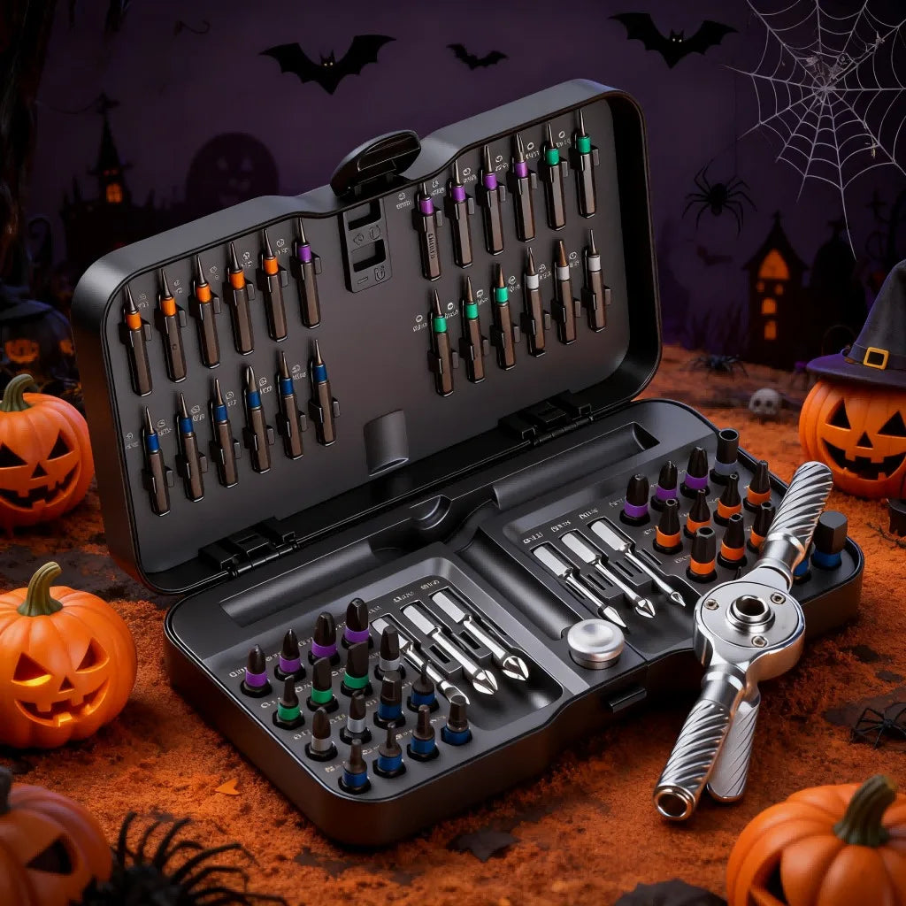 Gearless Ratchet Screwdriver Set with Magnetic S2 Steel Bits