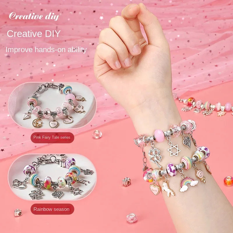 Creative Beaded Bracelet Making Kit with Storage Box