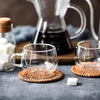 Double-Walled Glass Coffee Cup with Handle