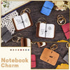Mini PU Leather Journal Keychain with Keyring