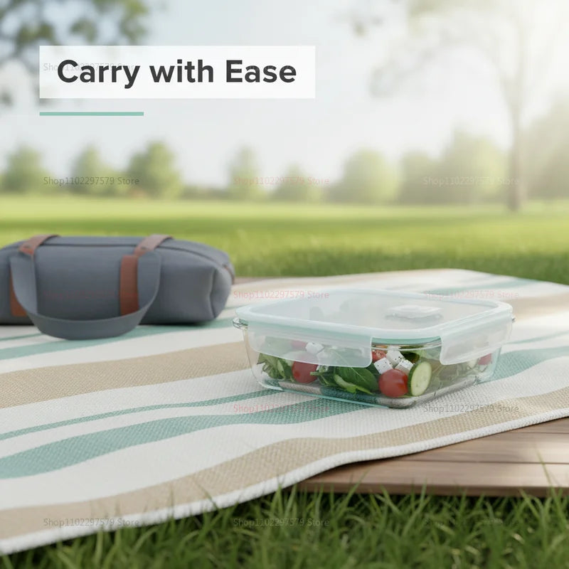 Borosilicate Glass Lunch Box with Leak-Proof Lid