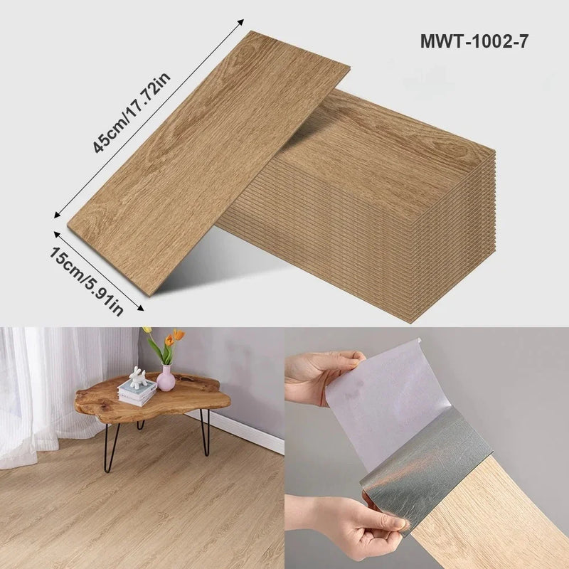 3D Self-Adhesive Wood Grain Wall Stickers