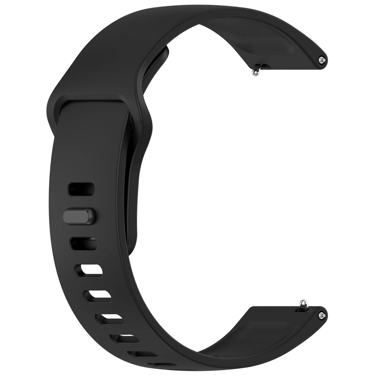 Black silicone watch band and protective case for a Redmi Watch Active 5 or Watch 5 Lite