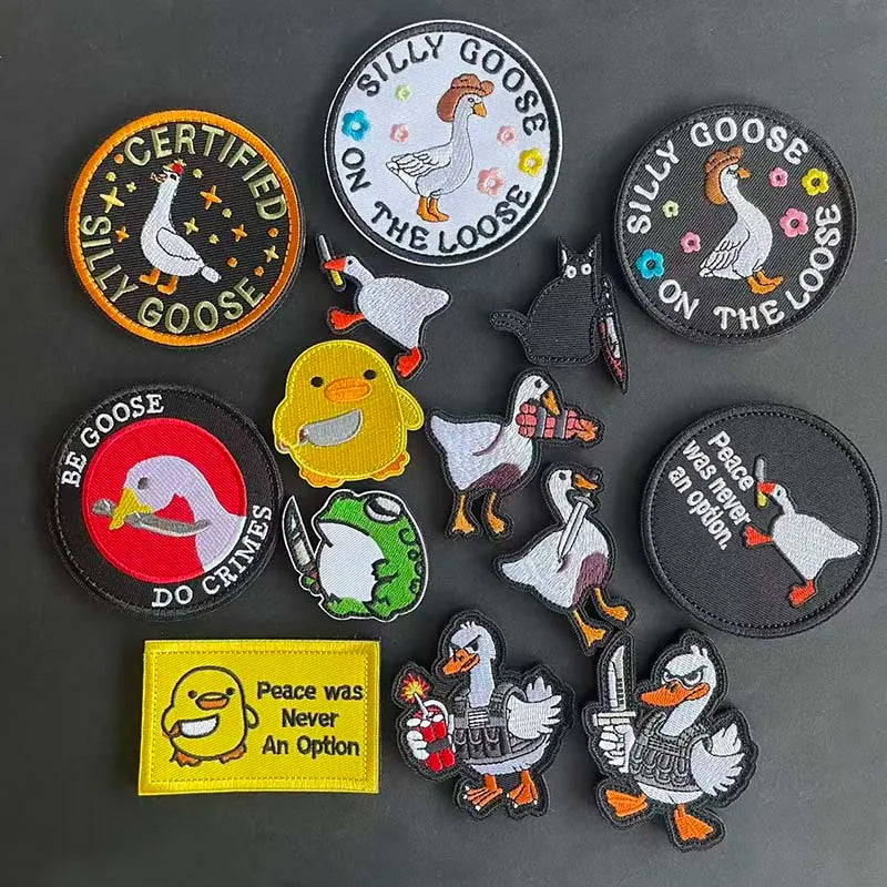 Quirky Animal Applique Patches with Hook and Loop Backing