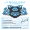 Ergonomic memory foam pillow with various support areas for neck and shoulder pain relief