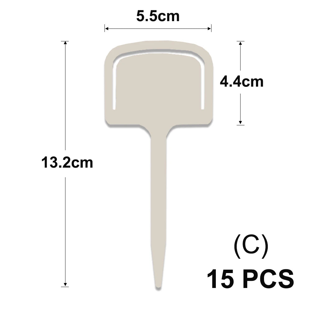 Yellow T-Type Garden Plant Labels with Stakes