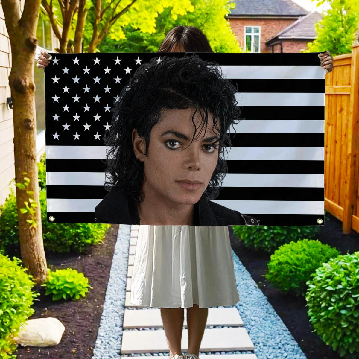 Michael Jackson Tribute Flag - Black American Tapestry Wall Hanging