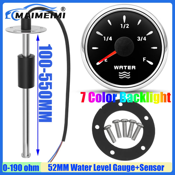 52mm Digitaler Wasserstands-Messgerät mit 7-Farben-LED-Anzeige