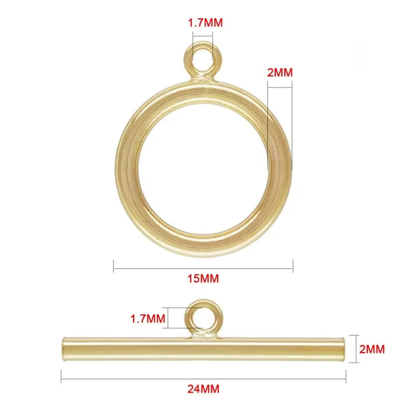 14K Gold Filled Toggle Clasp Set for Jewelry Making