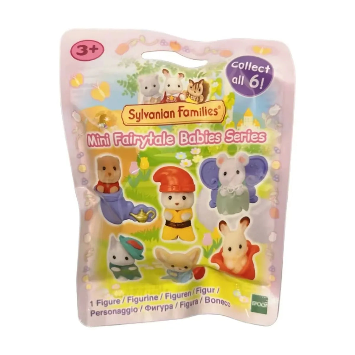 A package of Sylvanian Families Mini Fairytale Babies figures and accessories for children.