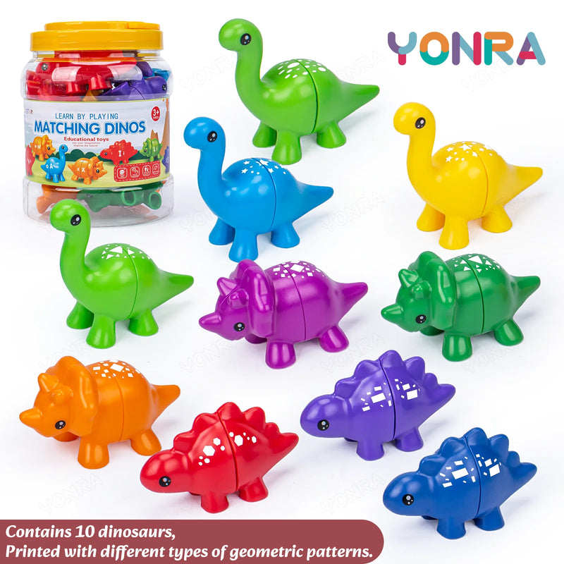 Dinosaur Matching Learning Toy with Storage Bucket