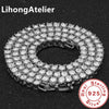 قلادة تنس كلاسيكية من الفضة الإسترلينية 925 مع حجر الزركون