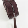 Vintage Croc-Embossed Mini Boston Bag with Dual Straps
