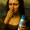 Mona Lisa Funny Bathroom Wall Art Canvas Print