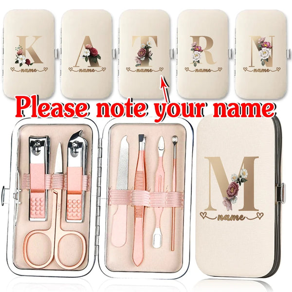 Portable Stainless Steel Manicure & Pedicure Set with Organizer Case