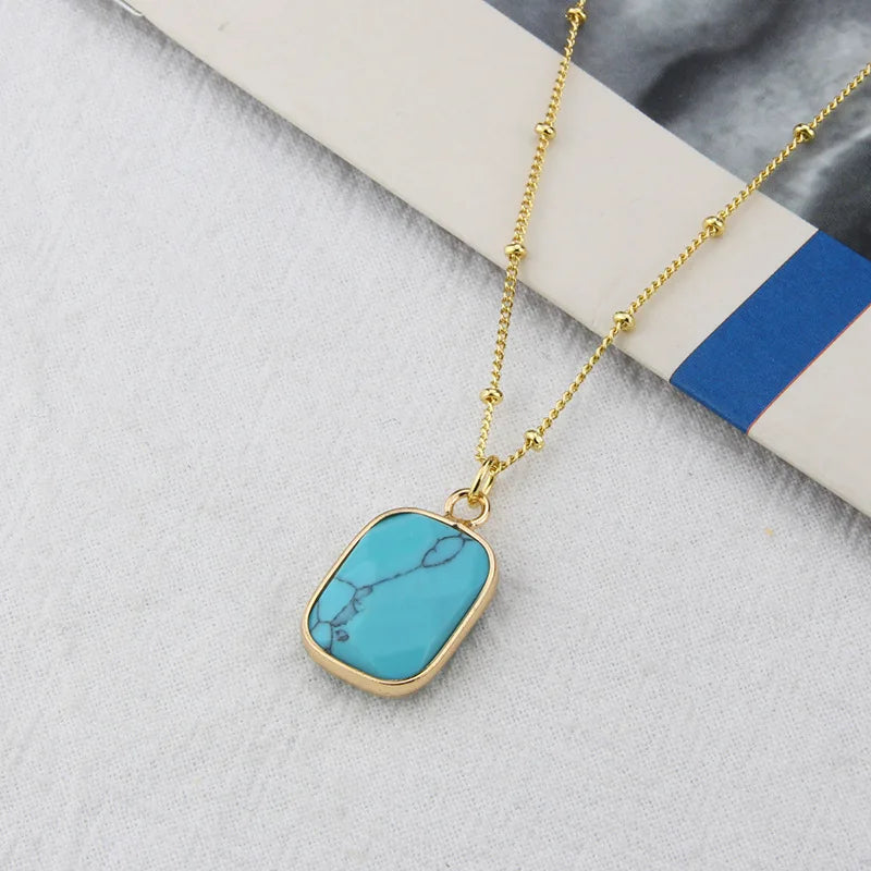 Turquoise Beaded Layering Necklace