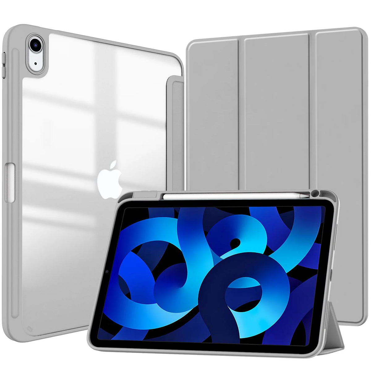 Slim Smart Cover Case for iPad with Pencil Holder