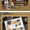 A collection of vintage alchemy washi stickers featuring metal-embossed decorative elements for journaling and scrapbooking.