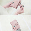 Compact Frosted Tri-Fold Wallet for Women