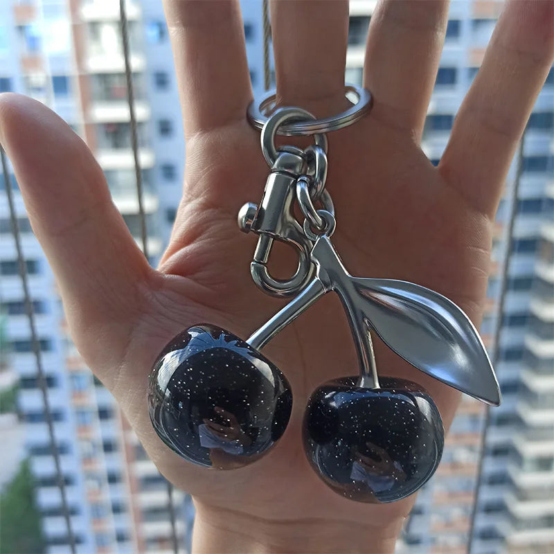 Crystal Fruit Bag Charm Keychain