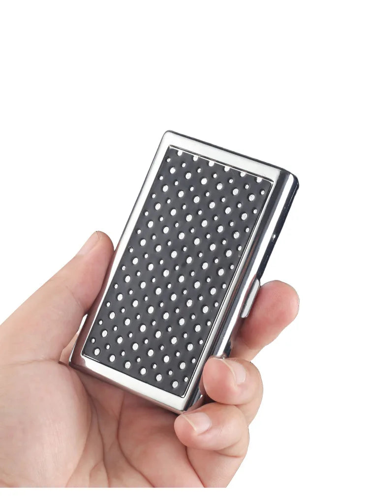 Slim Metal Cigarette Case – Durable & Portable Smoker's Holder