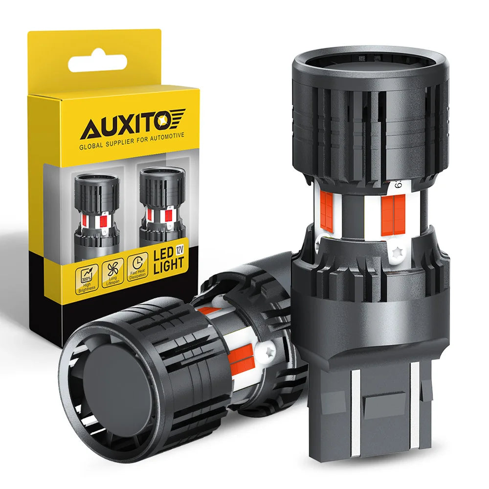 Red LED Brake and Tail Light Bulbs with Dual Brightness Modes