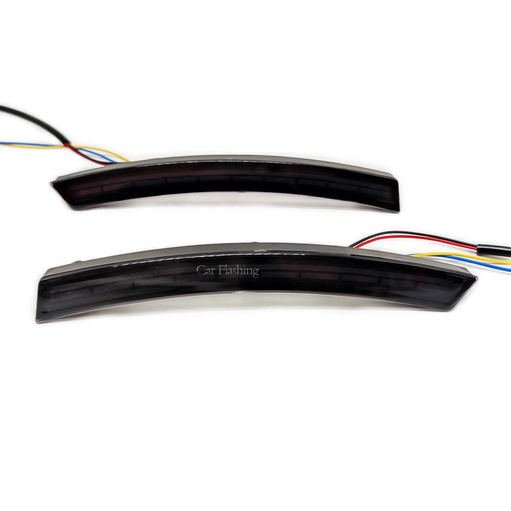 Black LED daytime running lights for a Honda CR-V with dynamic turn signal.