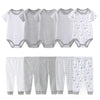 Baby Cotton Bodysuit and Pants Outfit Set (4-Piece)