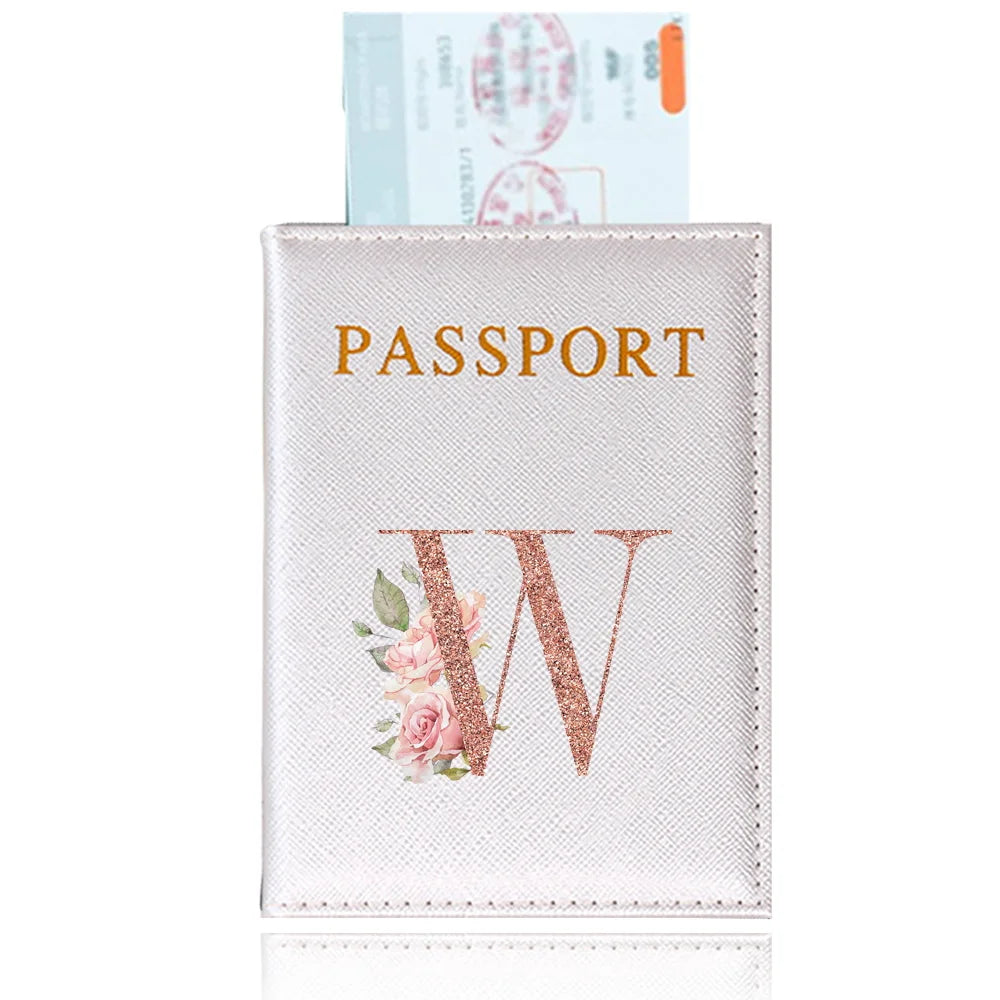 Elegant Rose Gold Passport Cover
