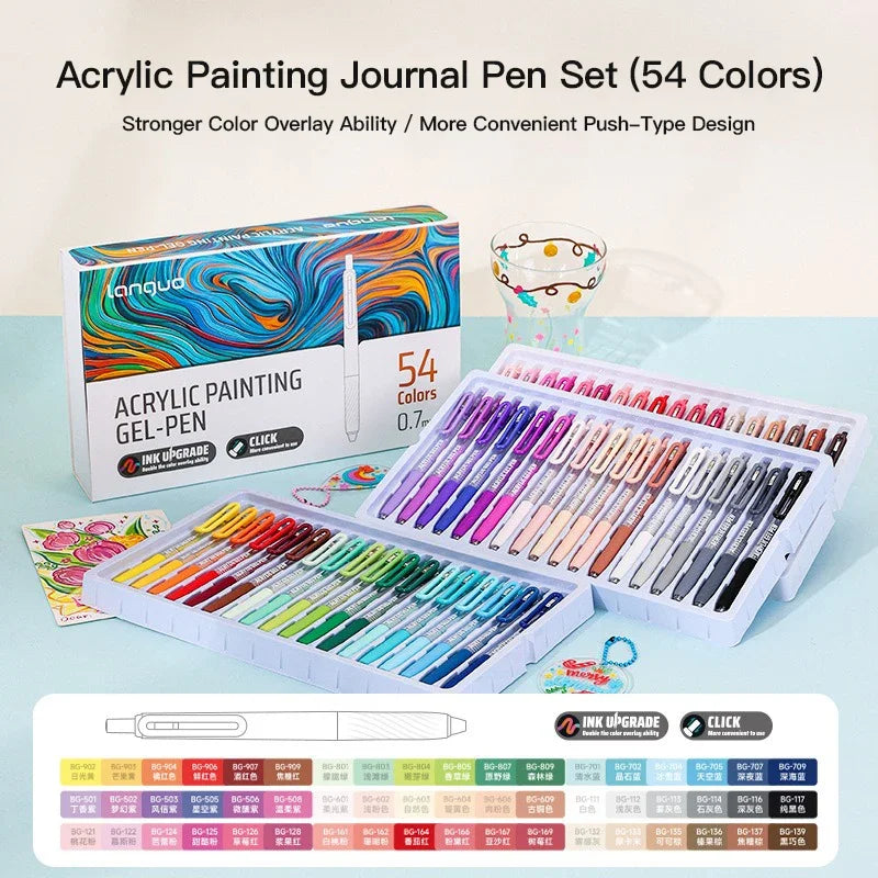 Vibrant Acrylic Gel Pens Set for Art & Writing