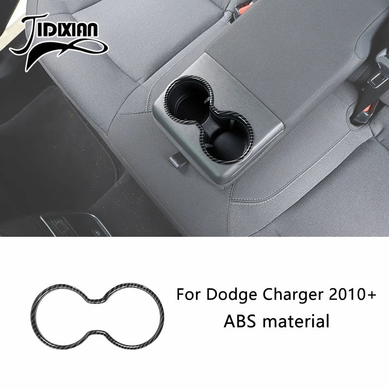 Carbon fiber interior trim kit for Dodge Charger featuring an ABS material component.