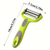 Pelador, Cuchillo de Pelar y Rallador 3 en 1 de Acero Inoxidable