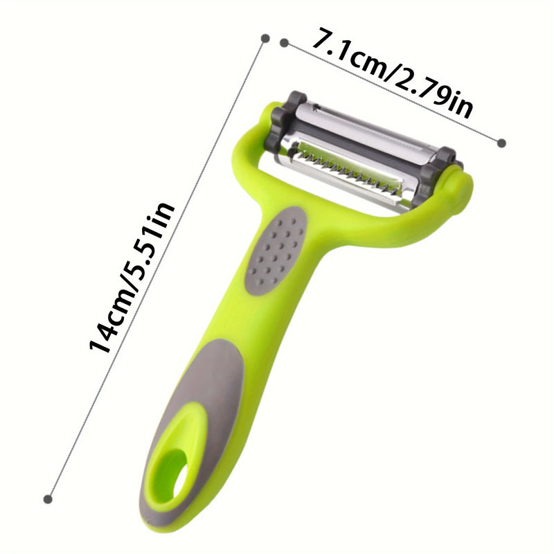 Pelador, Cuchillo de Pelar y Rallador 3 en 1 de Acero Inoxidable