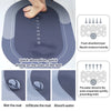 A dark blue bath mat demonstrating quick absorption and drying on the soles of the feet.