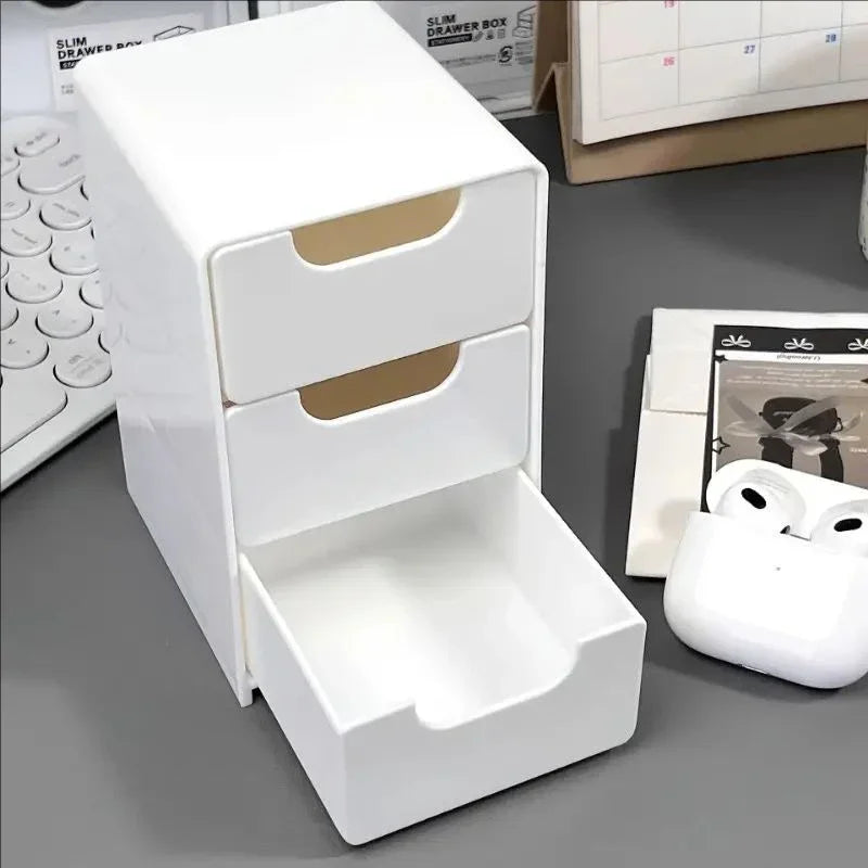 Organizador de Escritorio de 3 Niveles con Cajones