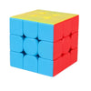 A MoYu MeiLong 3x3x3 stickerless speed cube with yellow and red colored pieces.