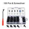 Mixed Size Plastic Retainer Clips for Auto Trim, Bumper, and Door Panels