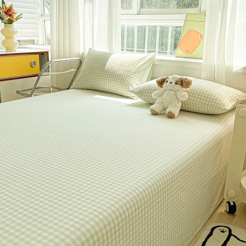 Organic Cotton Percale Bed Sheet Set with Pillowcases
