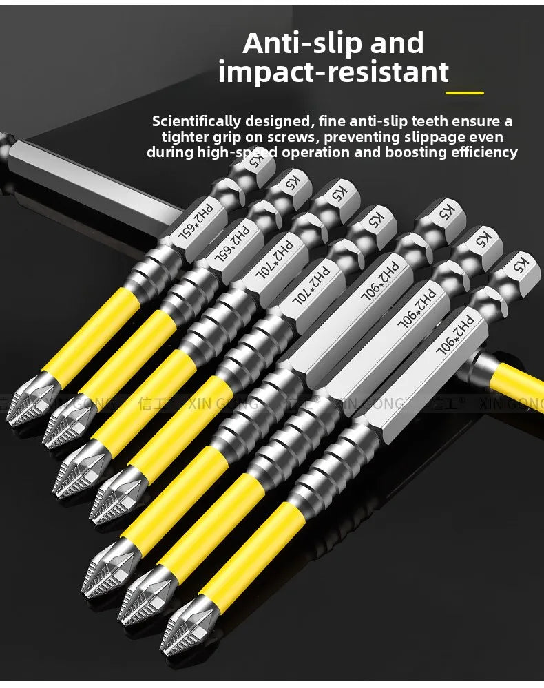High-Torque Magnetic Screwdriver Set with Non-Slip Grip