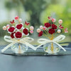 Crystal Glass Rose Dashboard Ornament