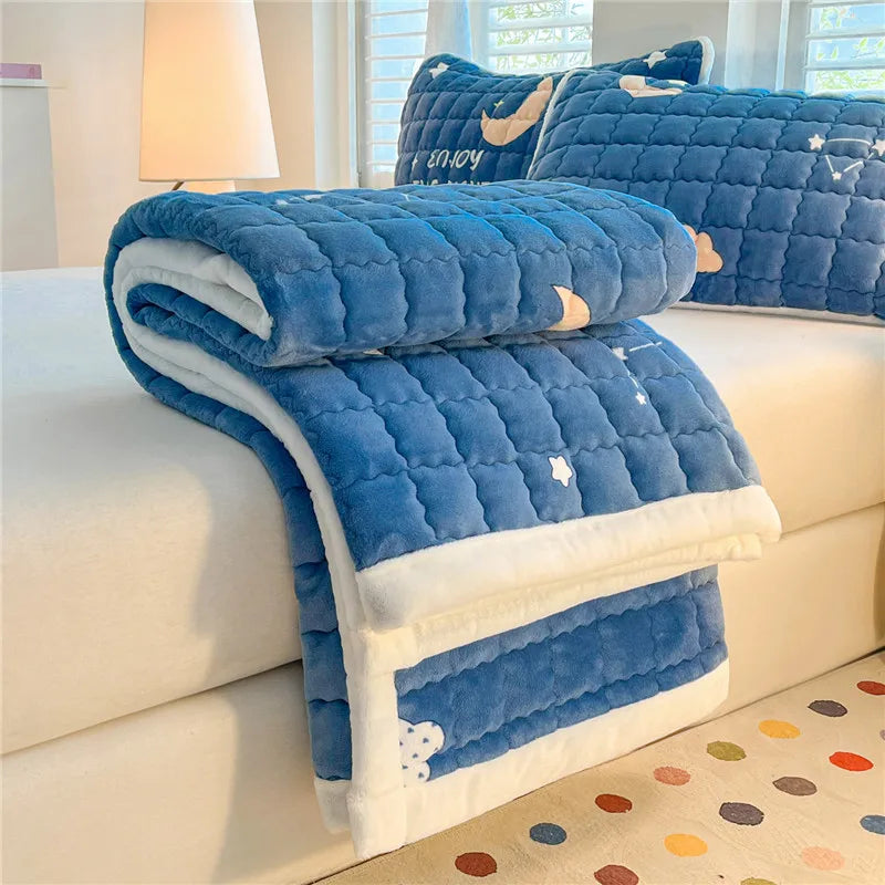 Quilted Velvet Mattress Topper