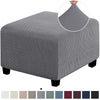 Stretchable Jacquard Footrest Ottoman Cover