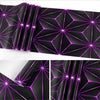 Black self-adhesive 3D vinyl wallpaper featuring a vibrant purple geometric pattern.