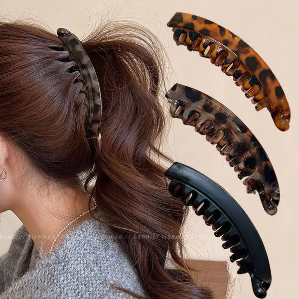 Tortoiseshell Banana Hair Clip