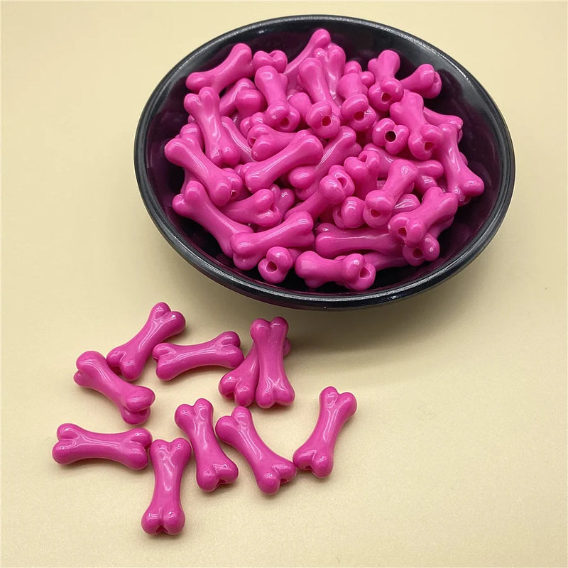 Bone-Shaped Acrylic Beads for Jewelry Making